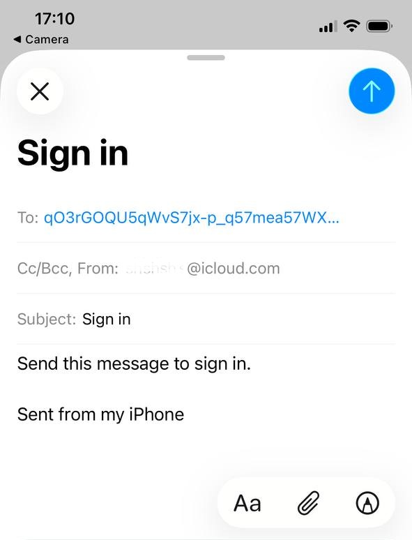 Email: the sign-in letter filled in by Veriqa, ready to send